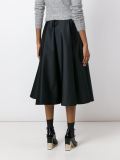 pleated a-line skirt