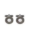 round stone cufflinks