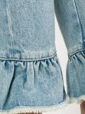 ruffle-trimmed cropped jeans