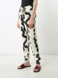 squiggle print pants