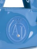 embossed logo mini tote