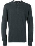 buttoned neck longsleeved T-shirt