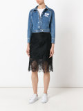 embroidered logo denim jacket