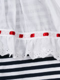 embroidered strawberry dress set
