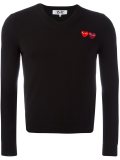v neck fine knit jumper