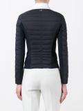 collarless zipped padded jacket