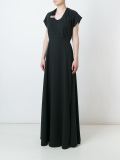 gathered waist maxi dress