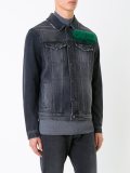 fur panel denim jacket
