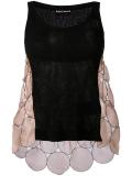 patchwork knitted tank top