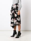 floral print asymmetric skirt