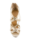 metallic stiletto sandals