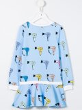 hair dryer print dress