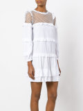 mesh overlay ruffle dress