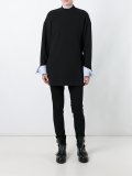 tied detailing flared sweatshirt