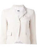 velvet cropped blazer 