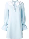 ruffled detail shift dress