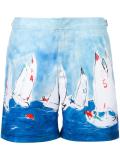 sailboat print swim shorts