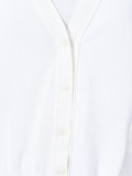 asymmetric lace hem cardigan