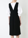 layered puff sleeves dress