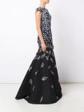 floral embroidered gown