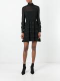 sheer panel dress