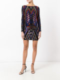crystal embellished mini dress