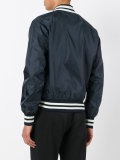 striped detail bomber jacket