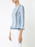 cut-out ruffle hem top