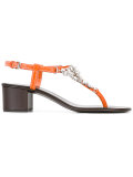 crystal embellished sandals 