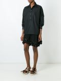 layered shirt tassel dress