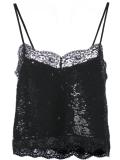 sequinned lace camisole top