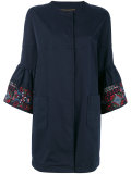 embroidered sleeve coat 