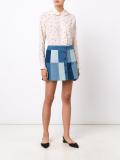 buttoned A-line skirt