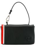 stripe detail flap clutch