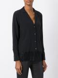 lace hem blouse