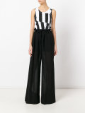 paper bag wide leg trousers