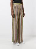 striped wide leg trousers