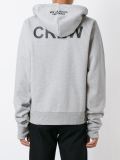 'Crew'印花套帽套头衫