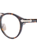 embossed titanium round glasses