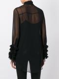 sheer pussy bow shirt