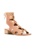 cut-out laced sandals 