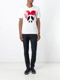 'peace' print T-shirt