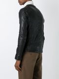 zipped leather jacket