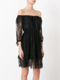 off-shoulder lace dress