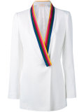 contrast lapel blazer
