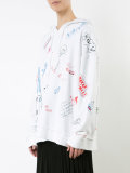 multi-print hoodie