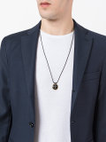 cross coin pendant string necklace
