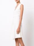 flared satin dress