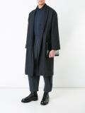 人字纹披肩领外套