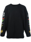 printed sleeve sweatshirt